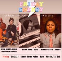 Tephra Sound Record presents  Helen Gillet, cello / Brian Haas, keys / Nikki Glaspie, drums TRIO