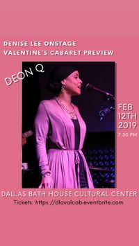 Denise Lee Onstage Valentine's Caberet Preview