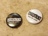 Korgis 'Live at Last' Badges