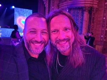 With Max Martin at the Australian premiere of “& Juliet”
