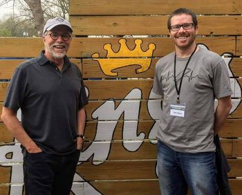 With Buddy Greene at The 2019 Carolina Harpfest
