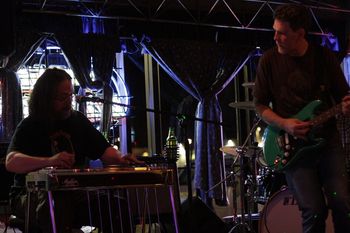 Chris Ramey and Chris Connolly of the L-Town Allstars @ Sweetwater Station, Westminster, CO, 2-11-2011. Photo by Kip Martin.
