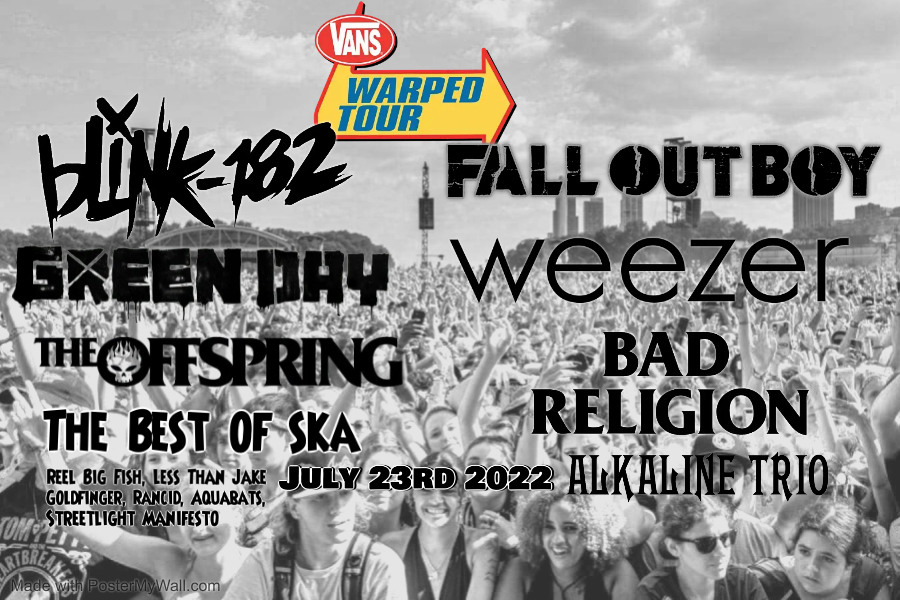 Tribute To Vans Warped Tour! 7 bands! Blink-182, Fall Out Boy, Green Day, Weezer, The Offspring, Bad Alkaline Trio and The Of Ska! Sundance Saloon - Jul 23, 2022, 4:00PM