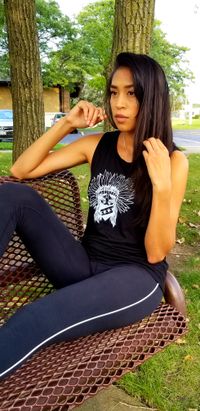 Women's Black Muscle Tank