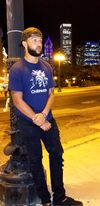 Men's Navy and Tweed T-Shirt