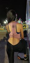 Women's Heather Mauve Racerback Crop Top