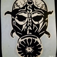 Gas Mask Stickers 3 x 4 inches