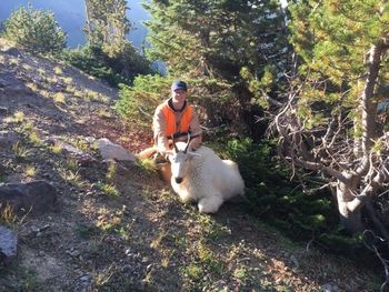 Wyatt our son and his Mt. Goat
