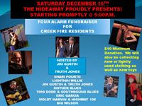 4 ALARM FIRE BENEFIT FOR THE VICTIMS OF THE CREEK FIRE