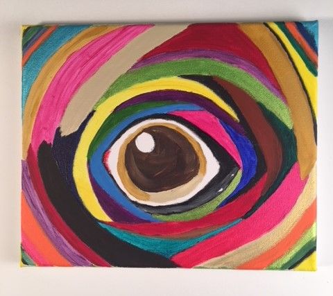 Sold Shaila Prospere Art - Show Your Colours  25x30cm Stretched Canvass £35
