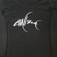 Women's Black Tee White Logo