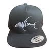 All BLACK with White Logo - Snapback Hat