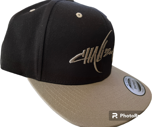 Classic Logo - Black hat with Grey bill & Charcoal Grey Logo