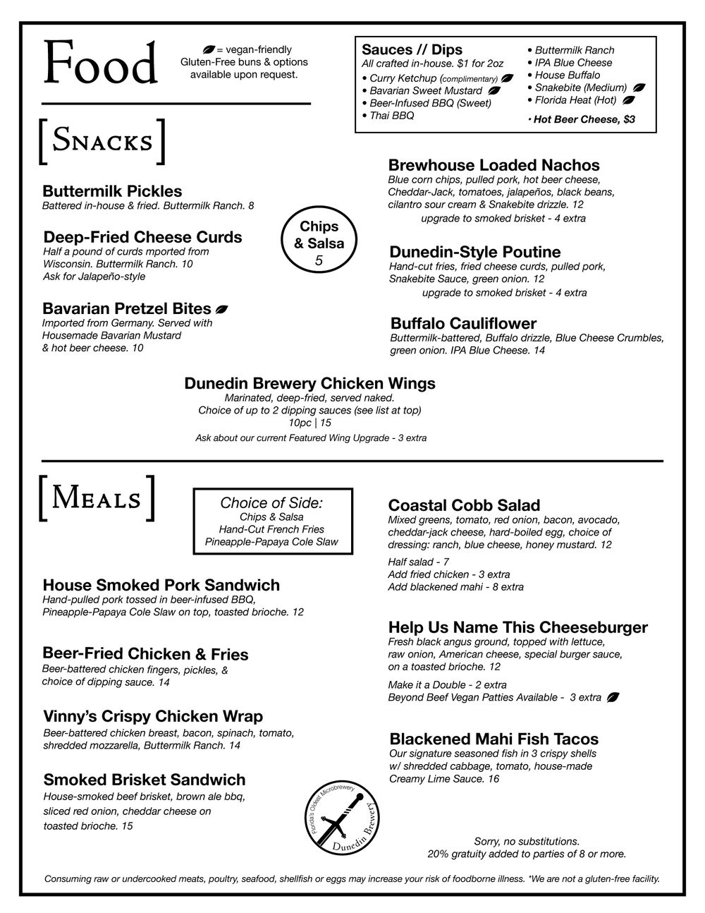 Dunedin Brewery Food