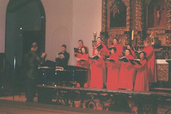 Conducting the St Timothy Choir...

