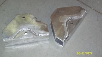 Aluminum Weldments (Extension Brackets) 6061-T6 Aluminum Welded w/ 5356 Alum. Wire ( .0312 Finished tolerances)
