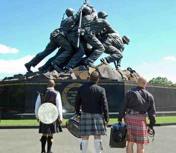 The Marine Corps Memorial, Washington, D.C. during one of our trips with WWII Vets during an Honor Flight.  Photo by Mike Nolen.
