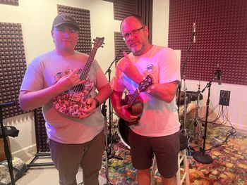 Recording ukulele's with Tom Herr for the next Family Band Holiday single.
