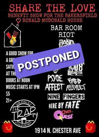 POSTPONED- Band of Family at Benefit Show For Bakersfield Ronald McDonald House