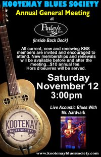 Kootenay Blues Society AGM