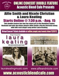  DOUBLE BILL CONCERT! Laura Keating & Alfie Smith & Nicole Christian- online concert with ABC 
