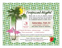 TROPICAL NIGHT FUNDRAISER@ Liuna Station/Supporting the Gambade Medical Clinic in Haiti