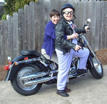 Lindy and her "Motorcycle Momma" Easter 2002
