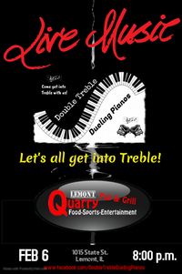 Double Treble Dueling Pianos Valentine's Day Show @ Quarry Pub & Grill