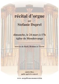 Récital d'orgue: Stefanie Duprel