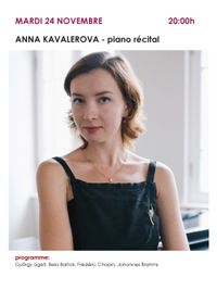 ANNULATION !!! Récital de piano: Anna Kavalerova