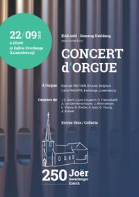 Concert d'orgue: Raphaël WILTGEN / Carlo PHILIPPE