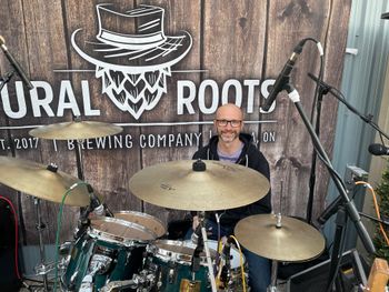 Troy enjoying the view from his "office" at Rural Roots Brewery in Elmira.
