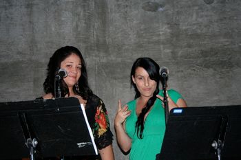 Rae Rae and Celina at rehearsal
