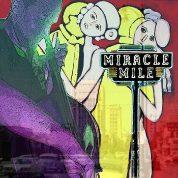 Susan Mander's amazing artwork that is the cover of the Miracle Mile.
