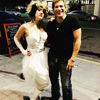 Stacey Anne as "Madonna" with "Bon Jovi"
