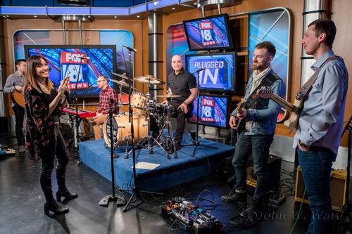 Images of Michelle performing on Fox 8 News with Efrain Hernandez and the rest her band. Photos by John W. Ward Photography
