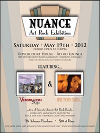 Advance Purchase for NUANCE Art Rock Exhibition on Sat May 19th 2012