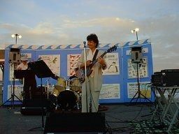 Nancy sings at dusk.
