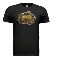 THE 40 ACRE MULE ARMADILLO BLACK T-SHIRT