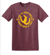 THE 40 ACRE MULE ROOTS ROCK & ROLL HEATHER MAROON T-SHIRT