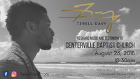 Terell Davy sings at Centerville Baptist!