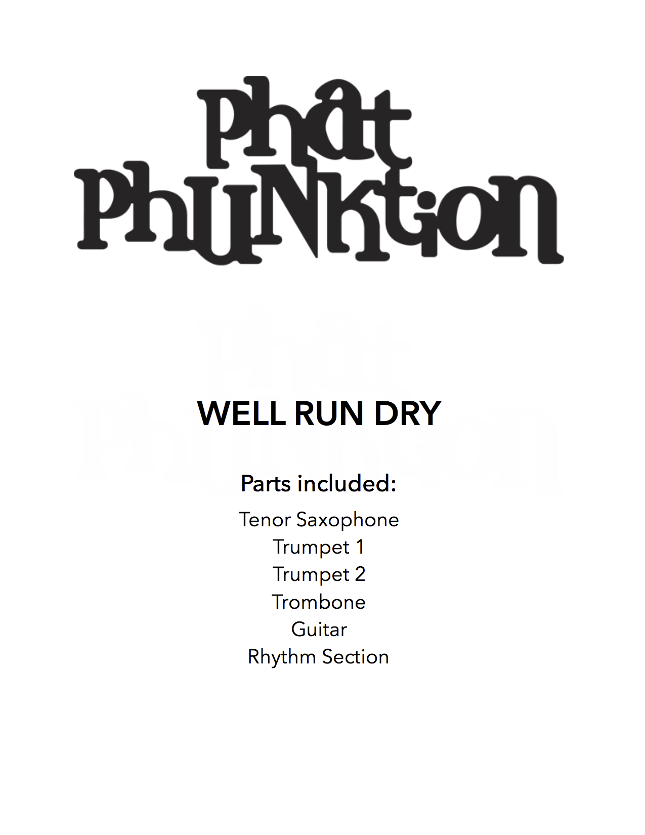 Phat Phunktion - Well Run Dry - Guitar