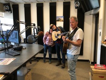 Gord, John and Tracy visit CKSA studios in Lloydminster
