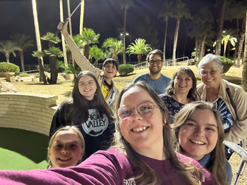 A wonderful lady took us mini golfing after our concert in Sun City West, Arizona
