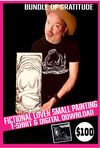 FICTIONAL LOVER SMALL PAINTING/ T-SHIRT/ DIGITAL DOWNLOAD 