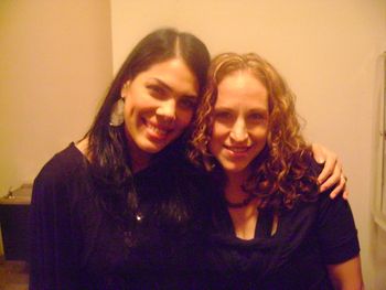 Natascha (left) and Taeryn (right)  backstage at Sukkahfest
