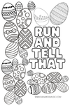 "Run And Tell That" Coloring Sheets 3 pk