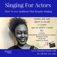 Singing For Actors Workshop