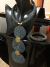 Large Handmade African Necklace w/Bracelet
