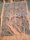 Kalong (Traditional Motif) on Tree Bark Canvas